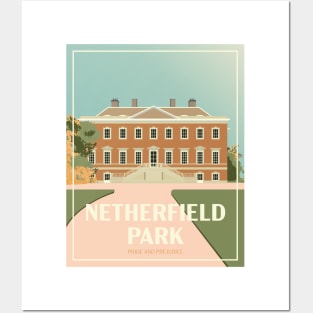 Art Deco Netherfield Park from Pride and Prejudice Illustration Posters and Art